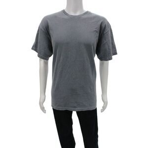 Talentless Unisex Basic Cotton Crew Neck Short Sleeve T-Shirt Gray Size L